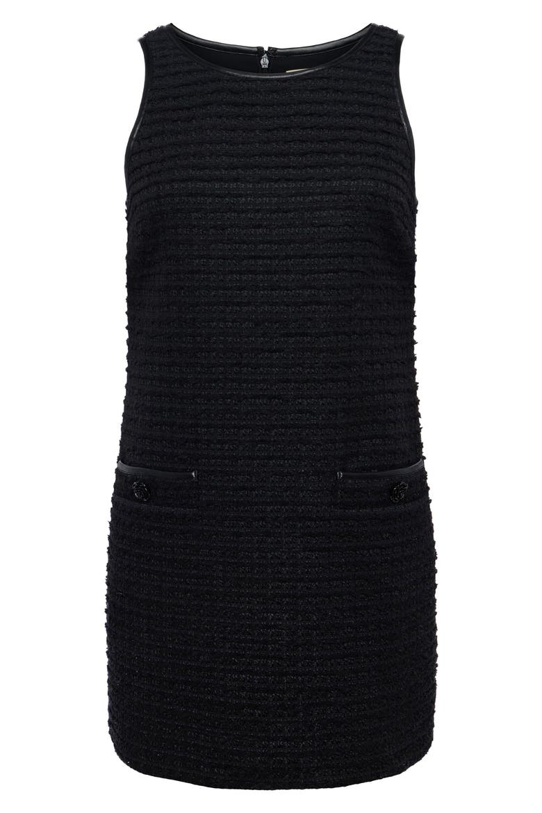 Florian Metallic Shift Minidress, Alternate, color, BLACKBLAC