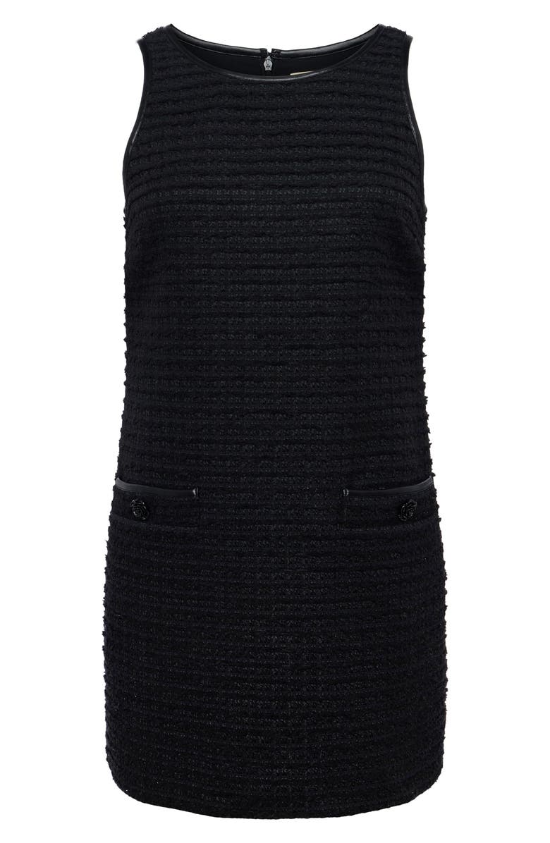 L'AGENCE Florian Metallic Shift Minidress, Alternate, color, Blackblac