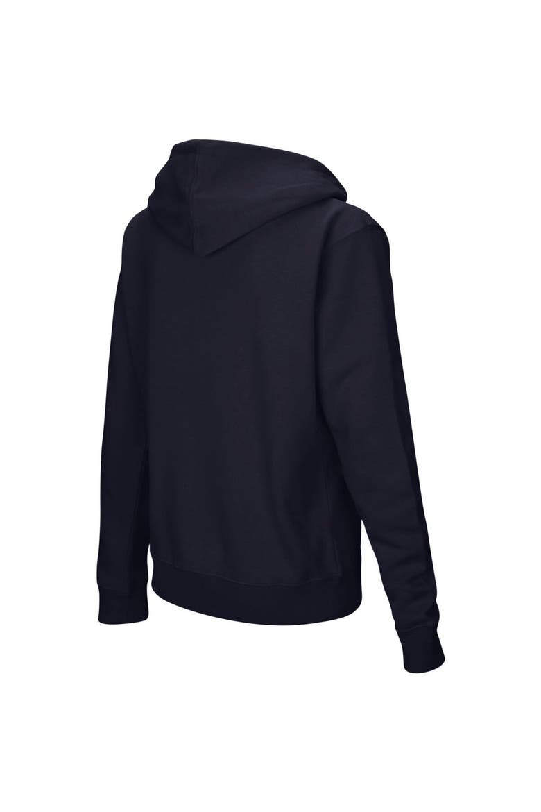 Women's Navy West Virginia Mountaineers Arch & Logo 1 Pullover Hoodie, Alternate, color, Navy