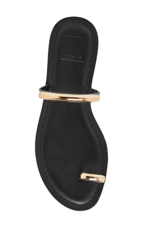 Dolce Vita Wink Slide Sandal In Black Leather