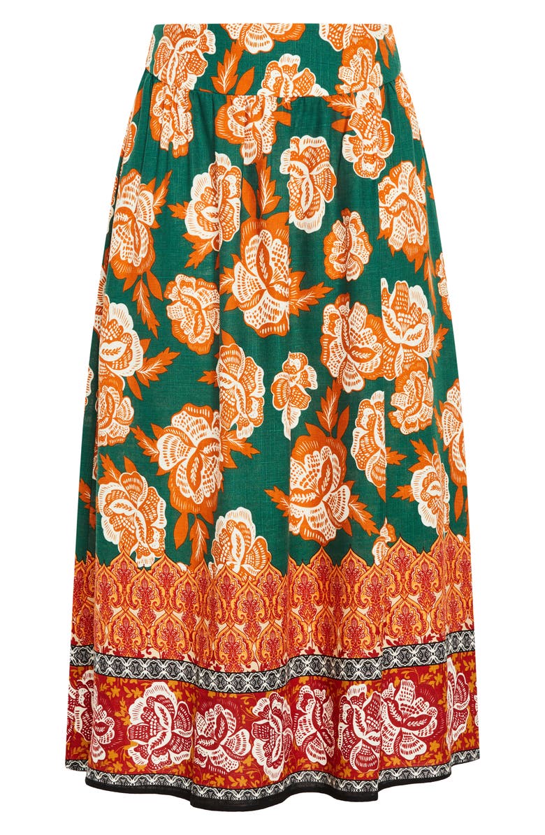 City Chic Tully Print Maxi Skirt, Alternate, color, 