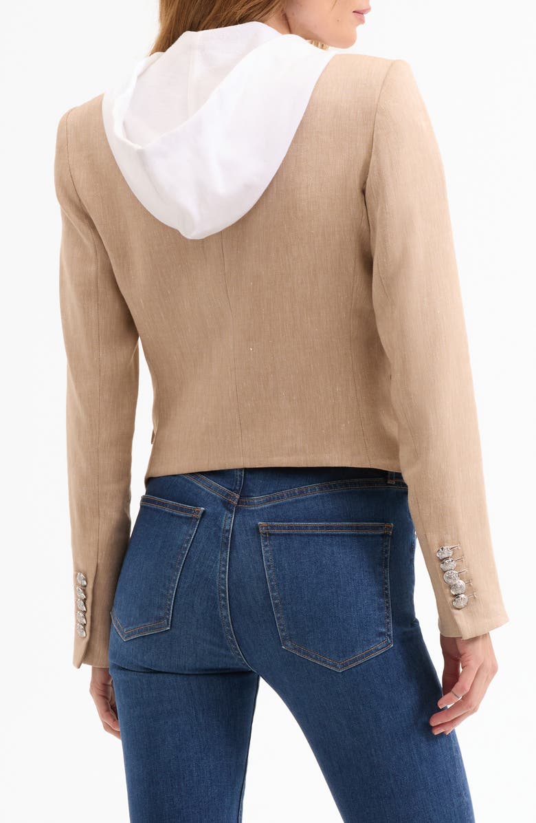Veronica Beard Hosanna Dickey Blazer, Alternate, color, Khaki Melange