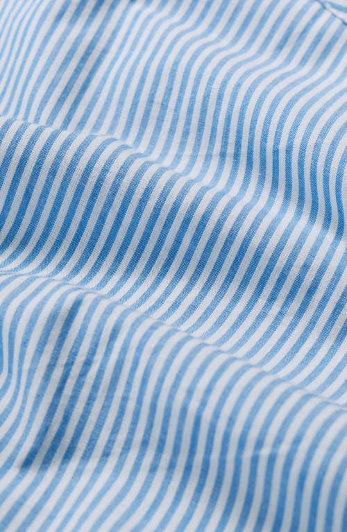 Seasalt Cornwall Sea Path Oversize Organic Cotton Poplin Button-up Shirt In Blue