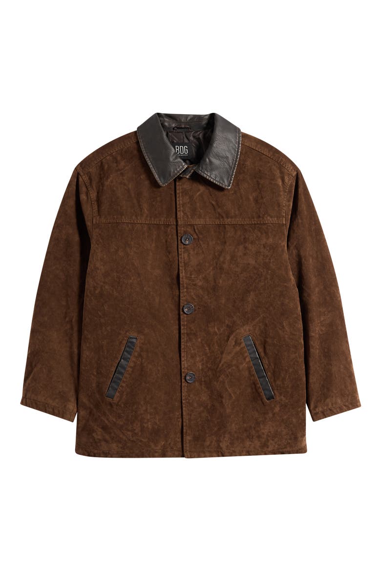 Eugine Faux Suede Jacket, Alternate, color, BROWN