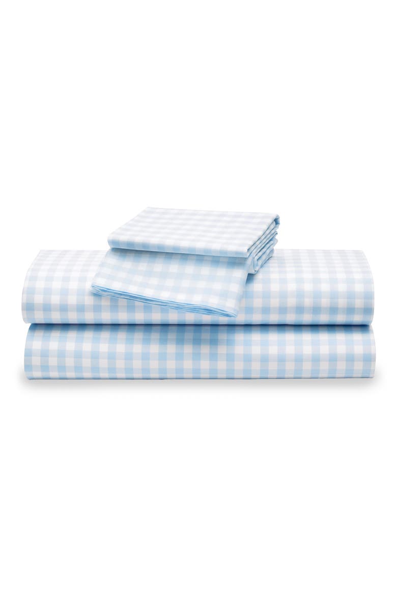Signature Collection Gingham Sheet Set, Main, color, BLUE