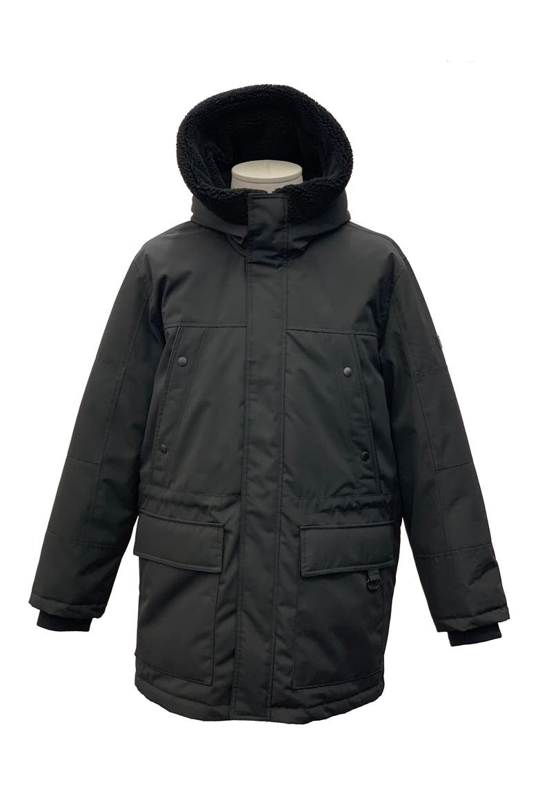 Weather Resistant Hooded Parka, Main, color, BLACK