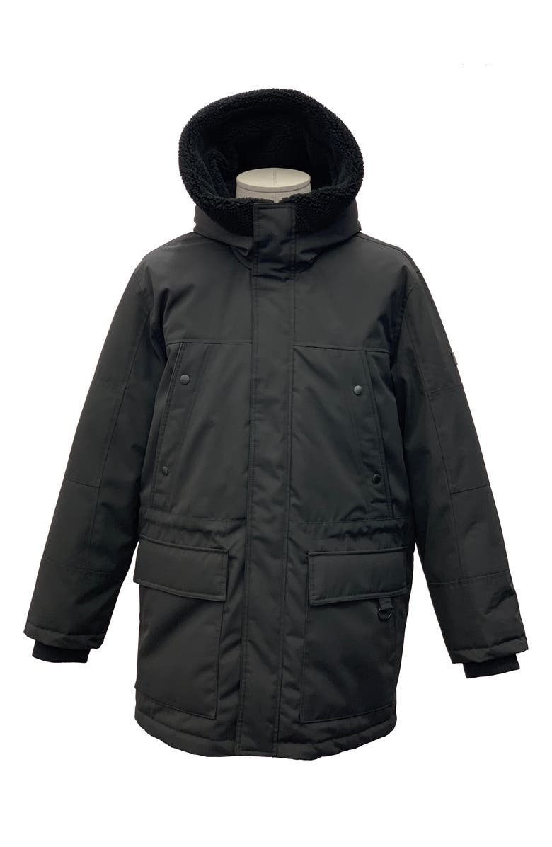 Sean John Weather Resistant Hooded Parka, Main, color, 