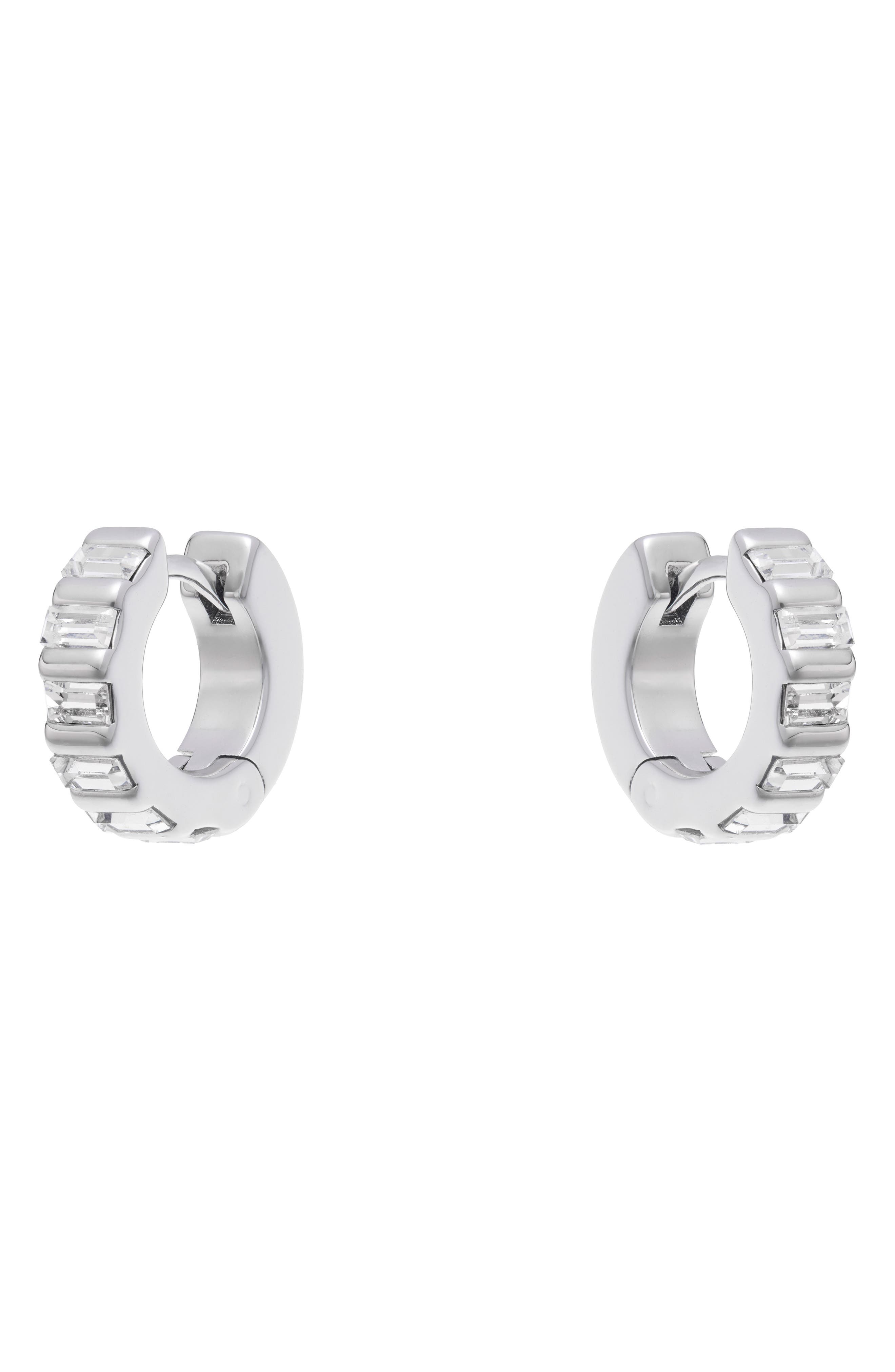 SILVER TONE / CLEAR CRYSTAL