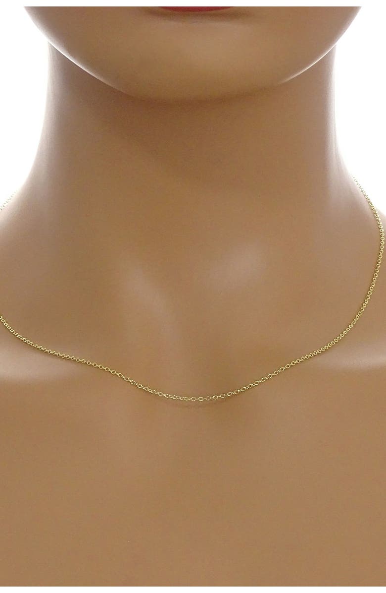 SAVVY CIE JEWELS Cable Chain Necklace, Alternate, color, Yellow