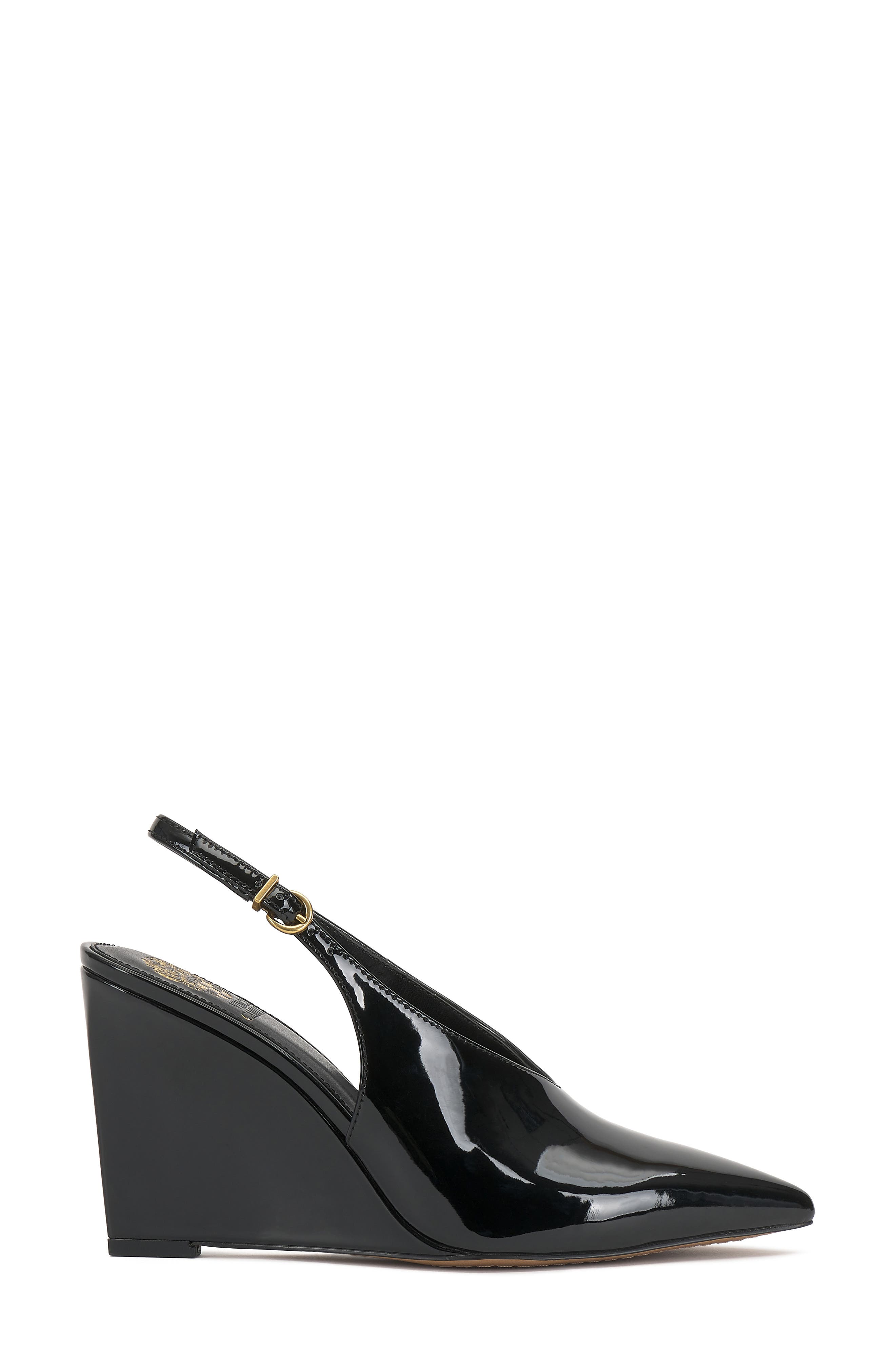 Vince Camuto Meristi Slingback Pointed Toe Wedge Pump, Alternate, color, Black