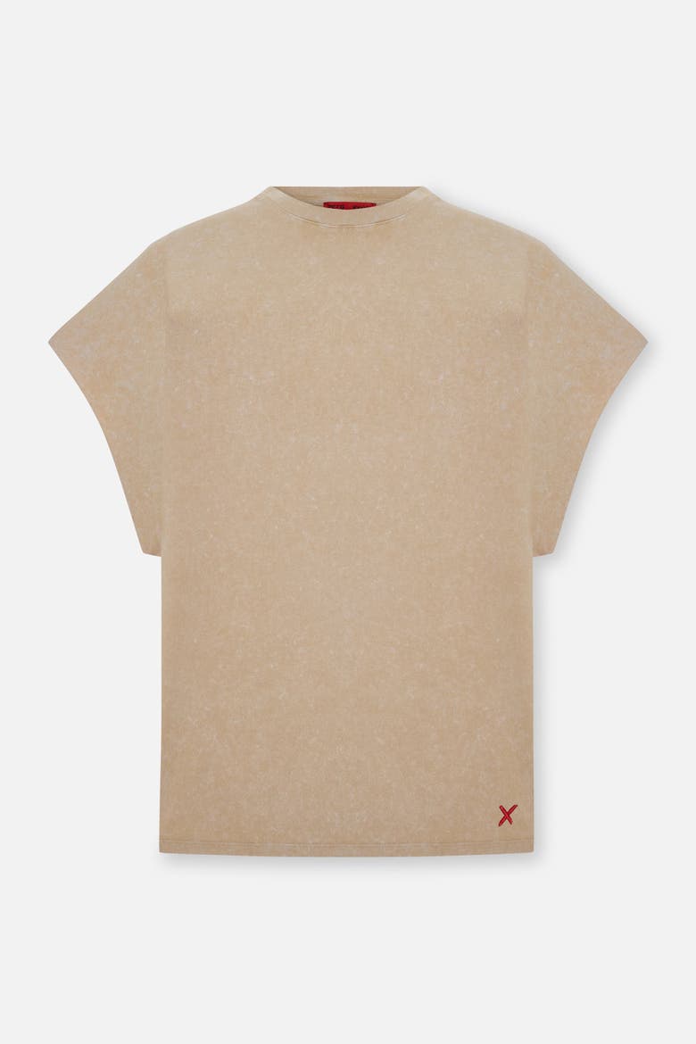 Daydreamers Acid Wash Sleeveless Tee, Main, color, Beige