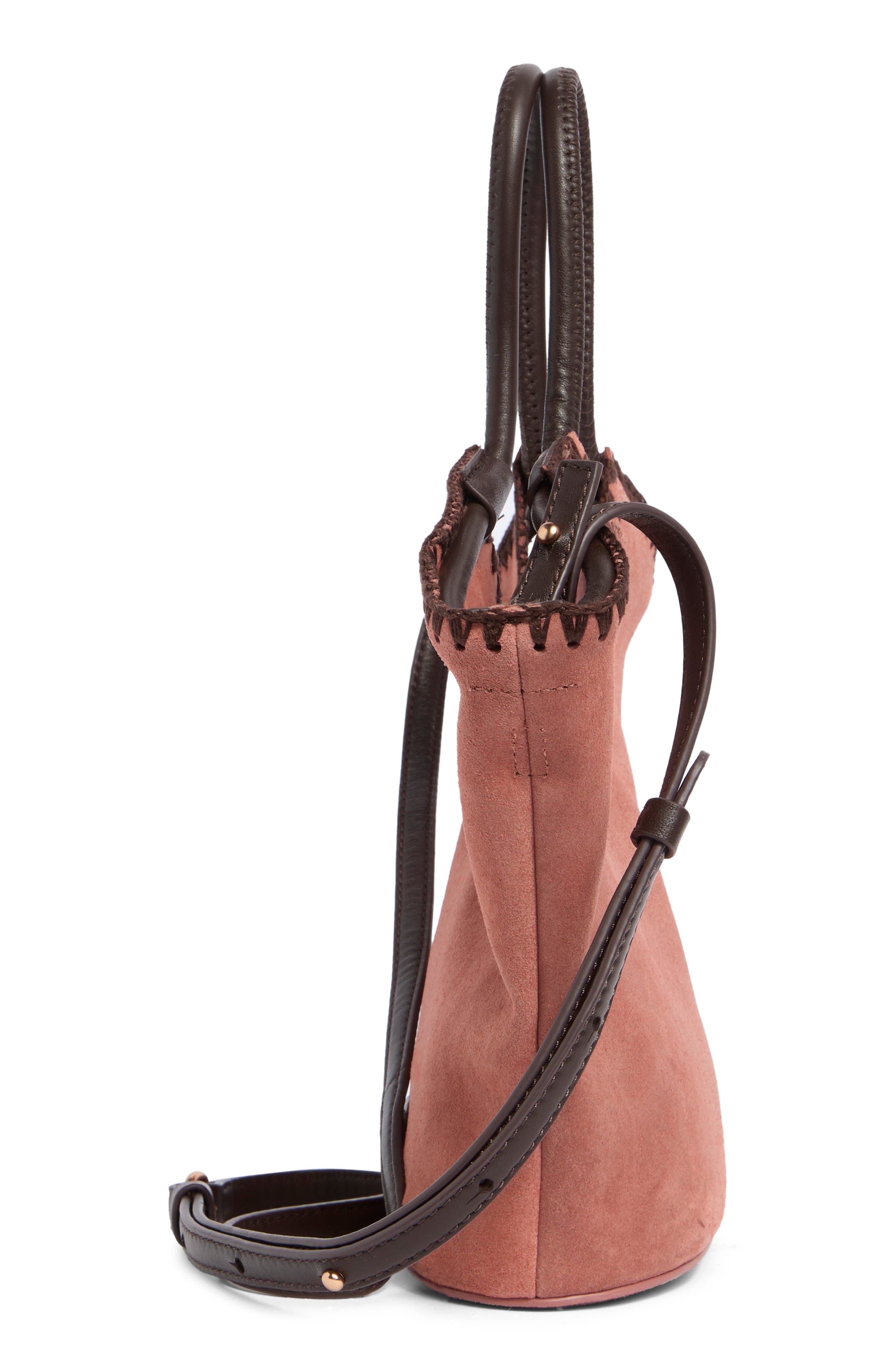 Lynn Whipstitch Suede Tote Bag, Alternate, color, TAUPE