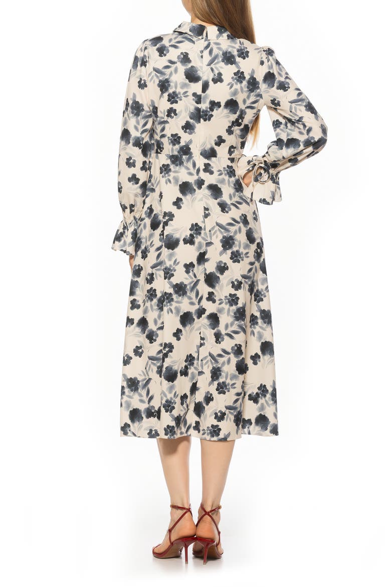 Lana Fit & Flare Midi Dress, Alternate, color, WATERCOLOR FLORAL