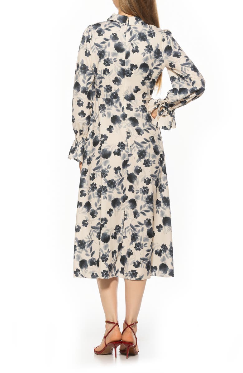 Alexia Admor Lana Fit & Flare Midi Dress, Alternate, color, Watercolor Floral