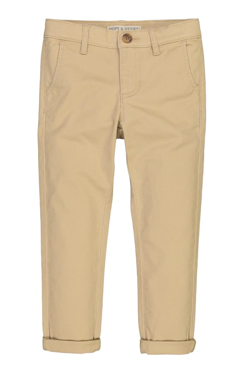 Hope & Henry Baby Boys' Organic Skinny Stretch Chino, Infant, Main, color, Skinny Stretch Khaki