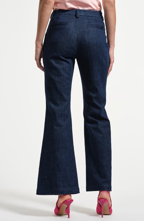 Isaac Mizrahi New York Seamed Flare Jeans In Multi