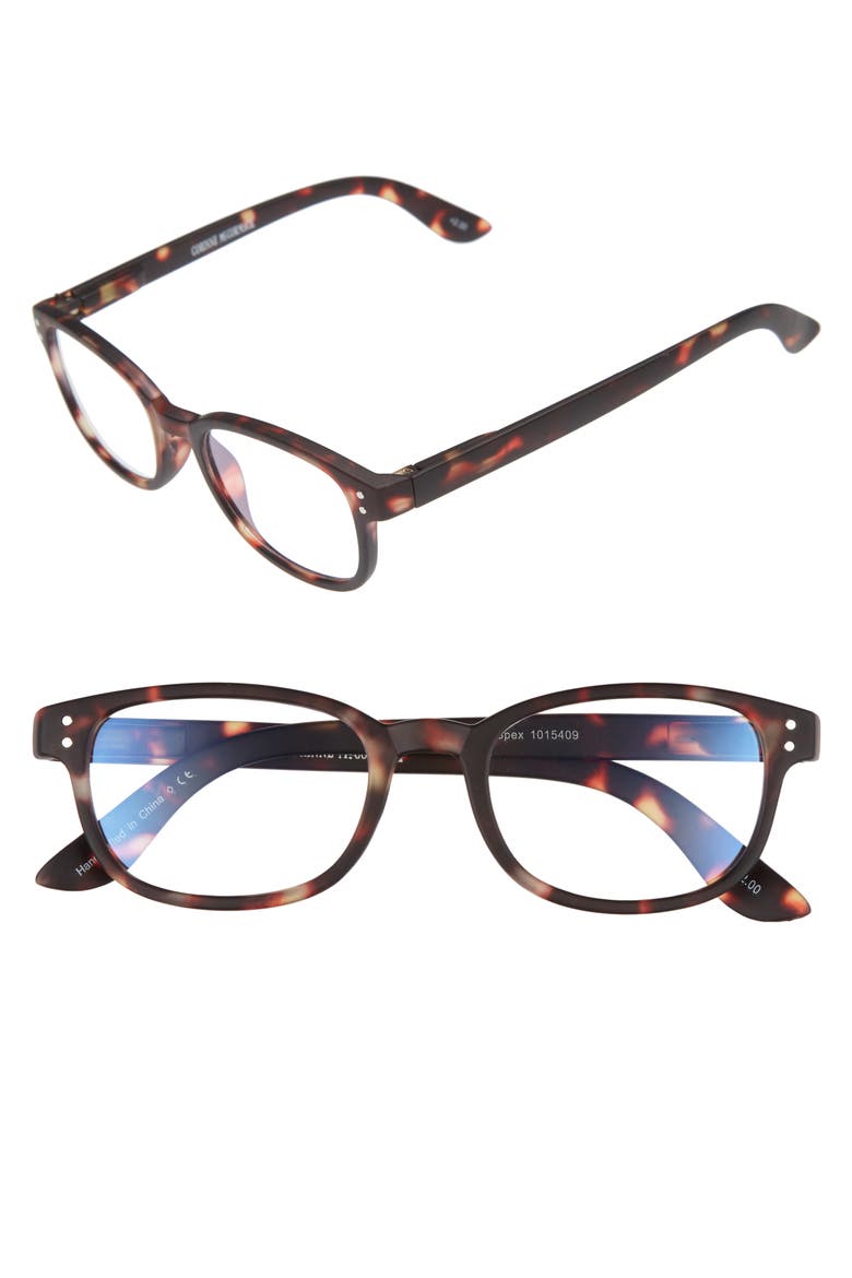 ColorSpex® 50mm Blue Light Blocking Reading Glasses, Main, color, TORTOISE
