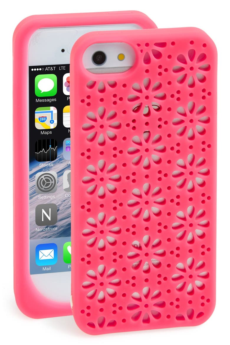 'flowers' cutout iPhone 5 & 5s case, Main, color, SURPRISE CORAL