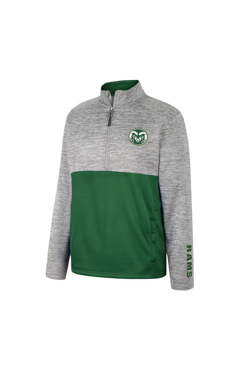 COLOSSEUM Men's Colosseum Gray Colorado State Rams John Half-Zip Jacket, Alternate, color, 