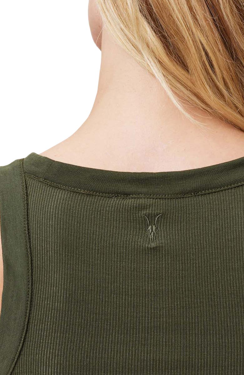 AllSaints Rina Rib Tank, Alternate, color, Grape Leaf Green