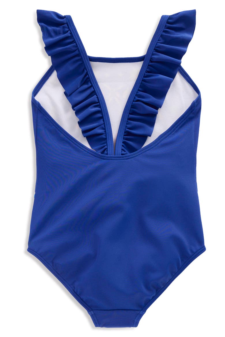 Kids' Hallie Ruffle One-Piece Swimsuit, Alternate, color, SAPPHIRE BLUE UNICORN