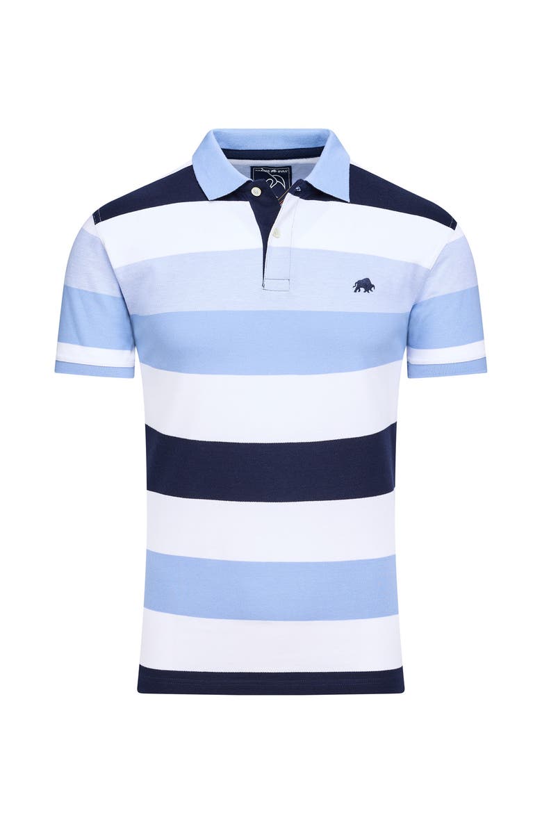 Birdseye Hoop Pique Polo, Alternate, color, Sky Blue