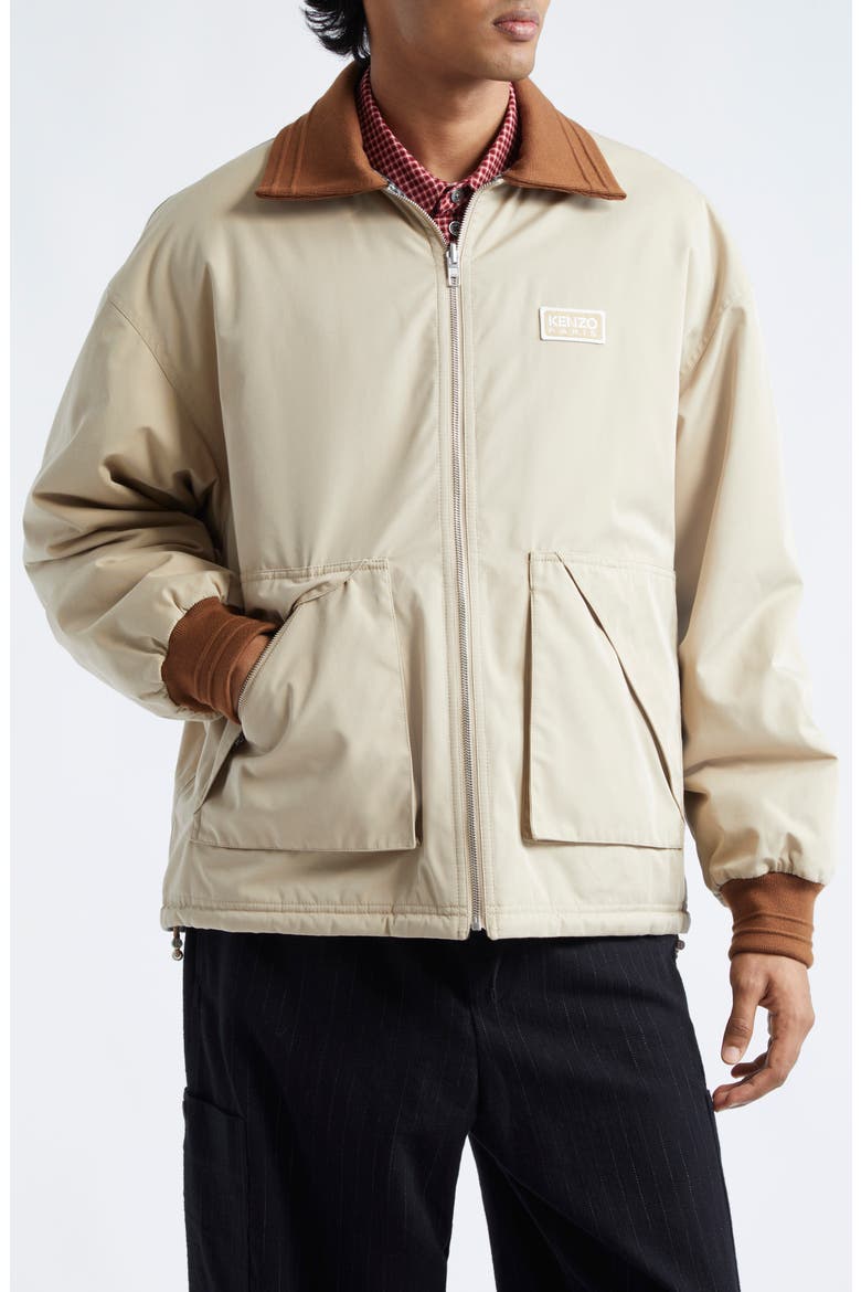 Elevated Reversible Coach's Jacket, Main, color, BEIGE