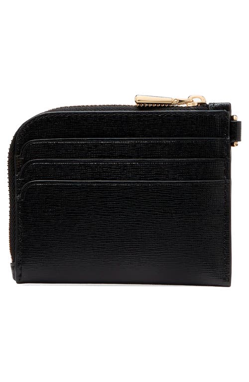 Kate Spade Devin Saffiano Leather Coin Card Case Wristlet In Black
