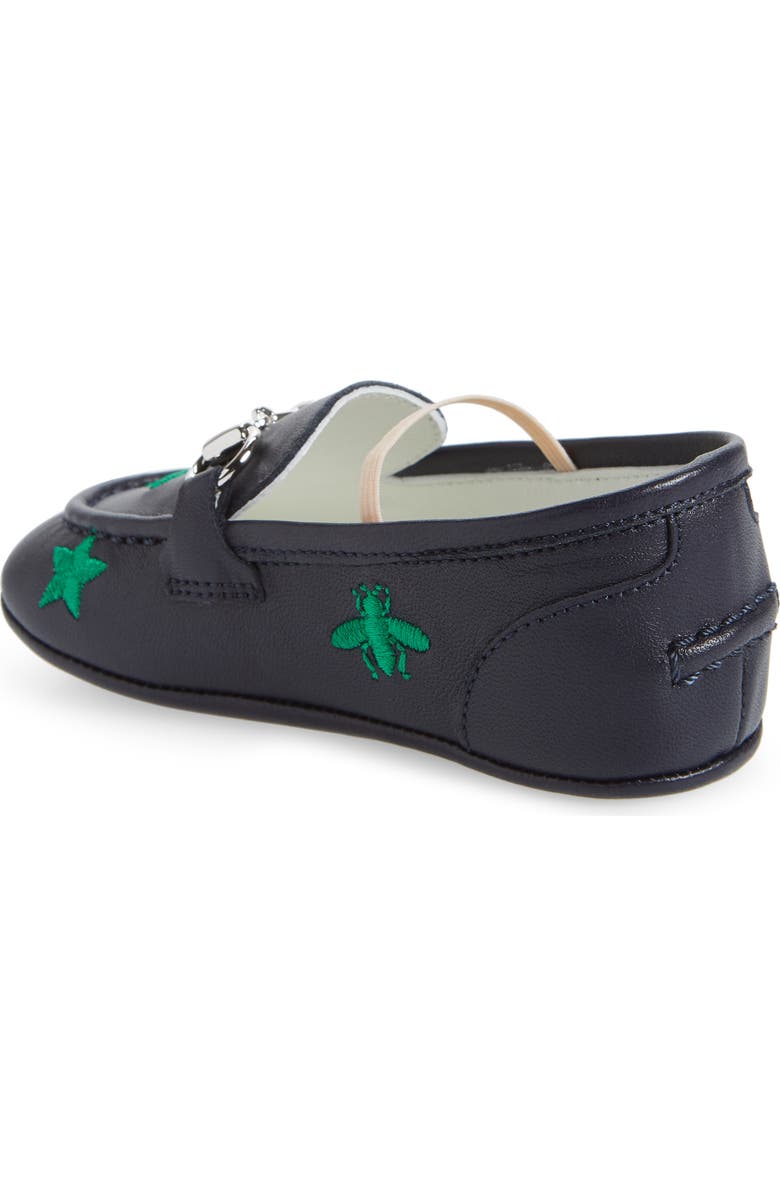 Gucci Baby Jordaan Embroidered Crib Loafer, Alternate, color,
