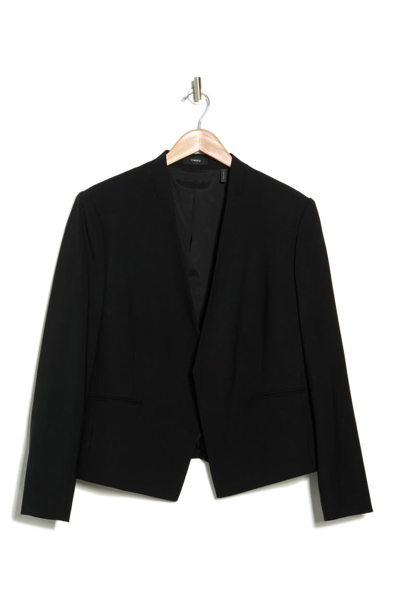 Lanai Wool Blend Blazer, Main, color, BLACK