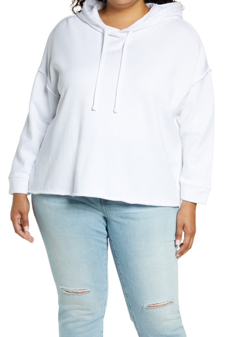Crop Hoodie, Main, color, WHITE