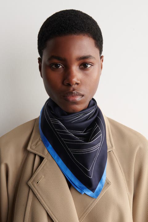 Embroidered Silk Scarf