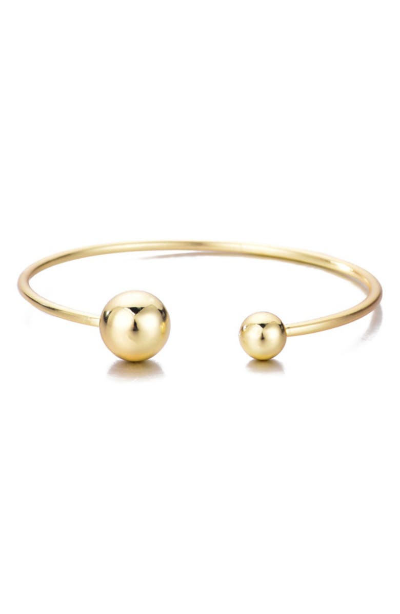 Adornia Spheres Cuff Bracelet, Main, color, Gold