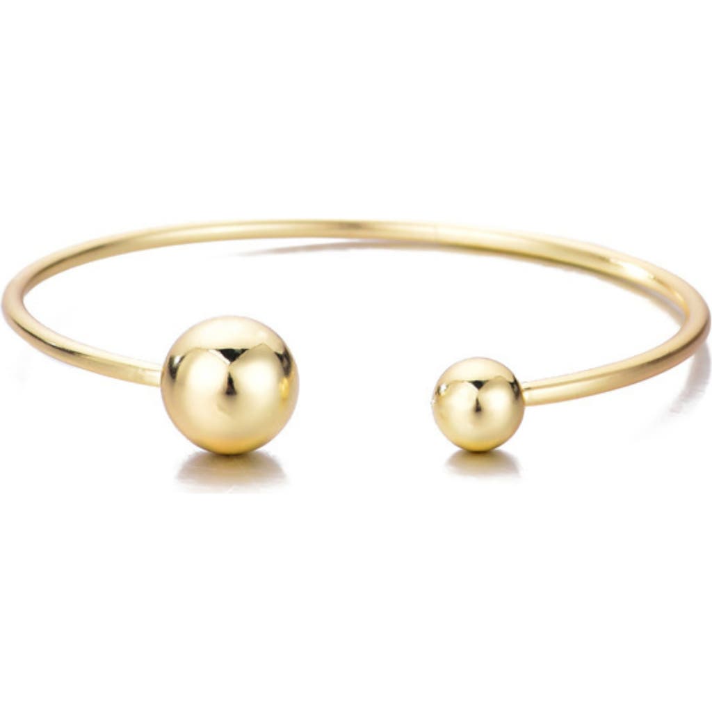 Adornia Plated Spheres Cuff Bracelet In Gold