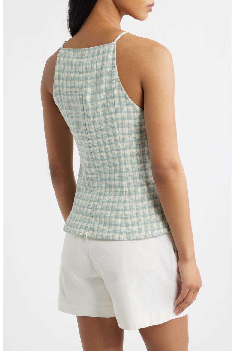 Finley Sleeveless Linen Top, Alternate, color, ZEPHYR CHECK