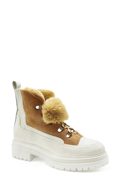 Francy Genuine Shearling Lined Platform Boot (Women)