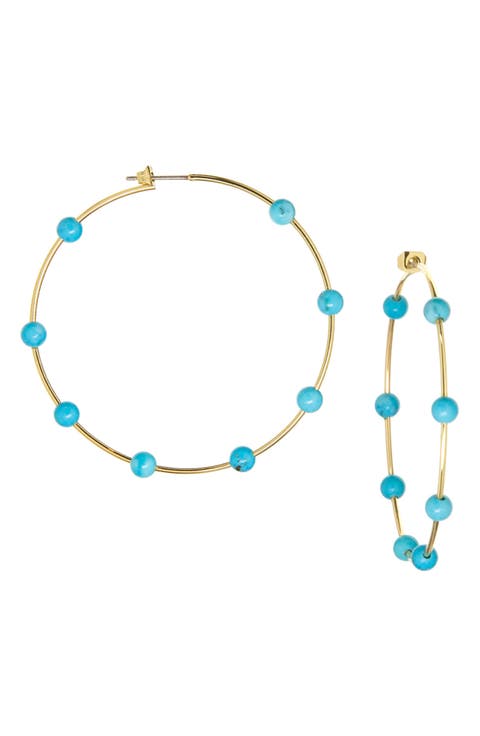 Ball Hoop Earrings
