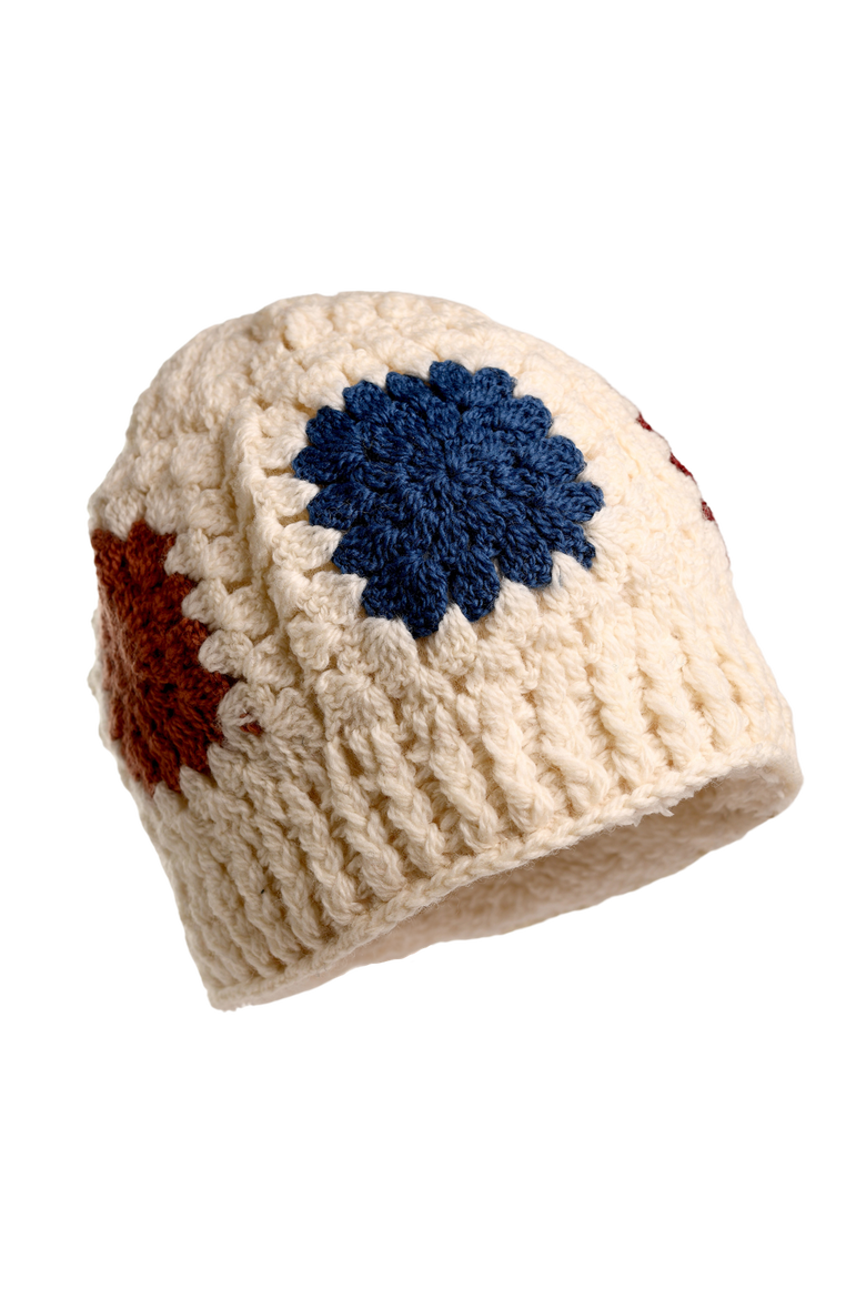 Crochet Patch Hat, Alternate, color, White