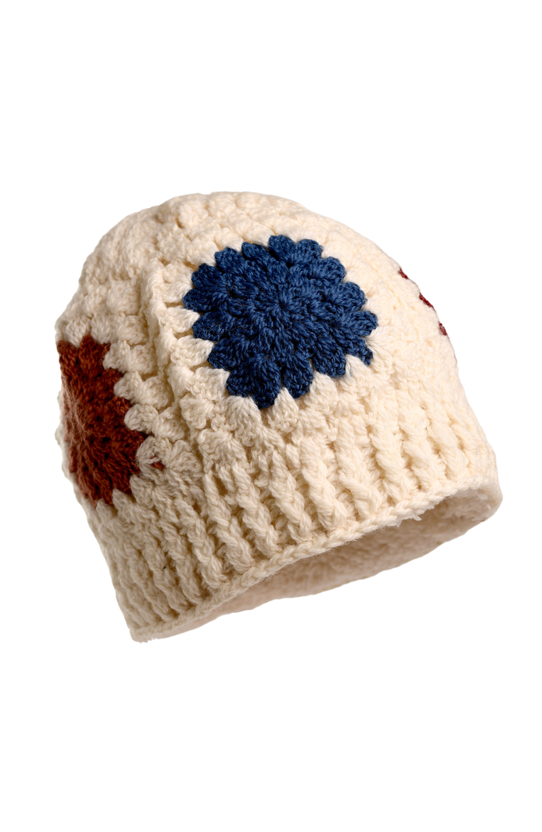 Nirvanna Designs Crochet Patch Hat, Alternate, color, White