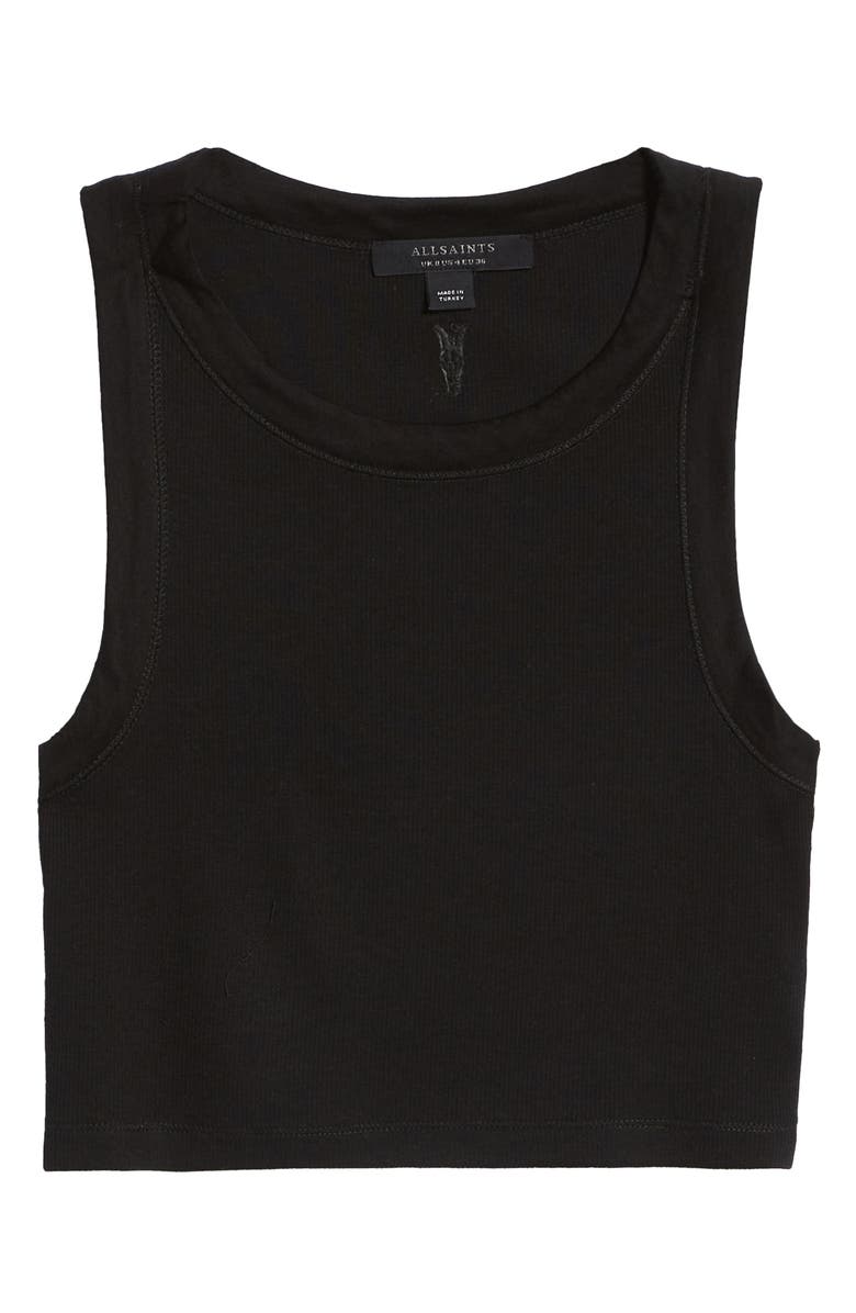AllSaints Rina Stretch Crop Tank, Alternate, color,