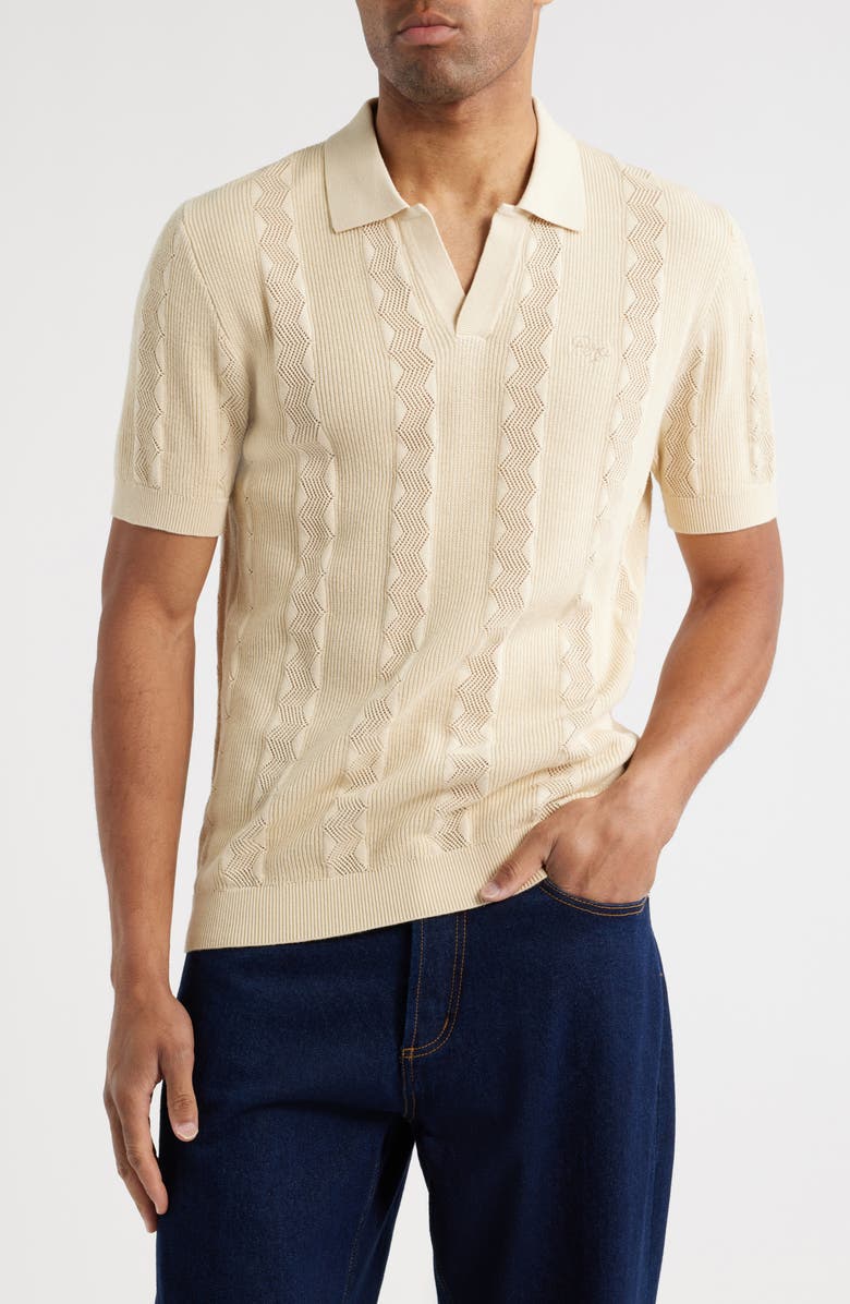 Percival Genoa Polo Sweater, Main, color, Ecru