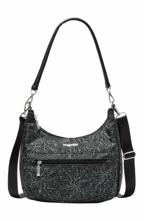 Modern Pocket Half Moon Shoulder Bag