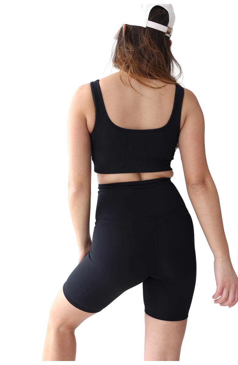 Ingrid & Isabel Postpartum Bike Short, Alternate, color, Black