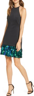 SHO by Tadashi Shoji Tiered Sequin Hem Cocktail Dress
