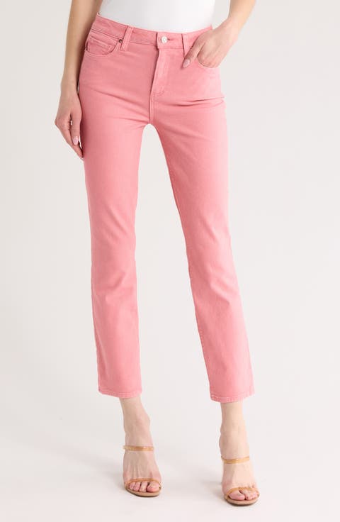 Cindy High Waist Ankle Straight Leg Jeans (Vintage Radiant Rose)
