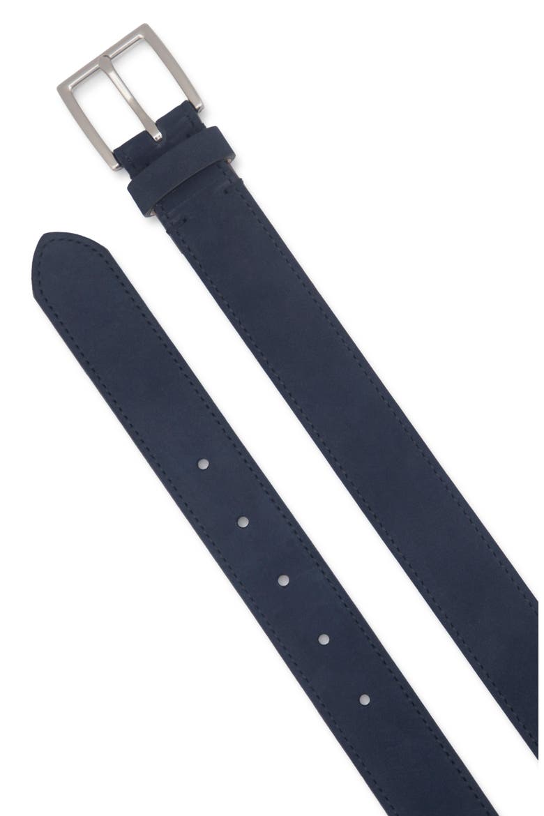 Nubuck Leather Belt, Alternate, color, COASTAL/ PALLADIUM