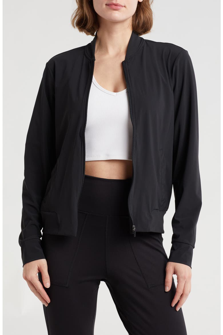 Warp X Intown Bomber Jacket, Main, color, BLACK