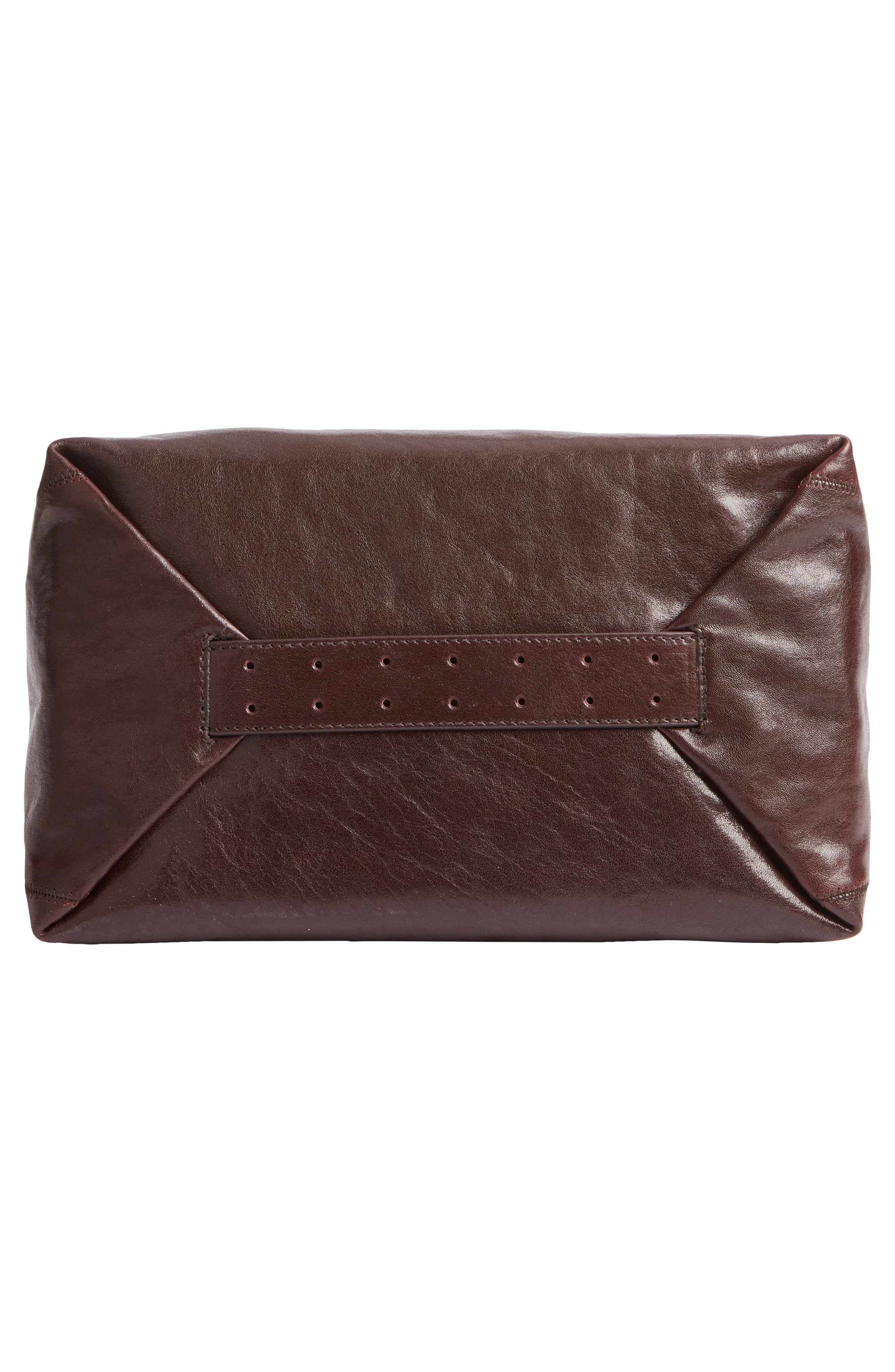 Lemaire Small Belted Leather Hobo Bag, Alternate, color, Chianti