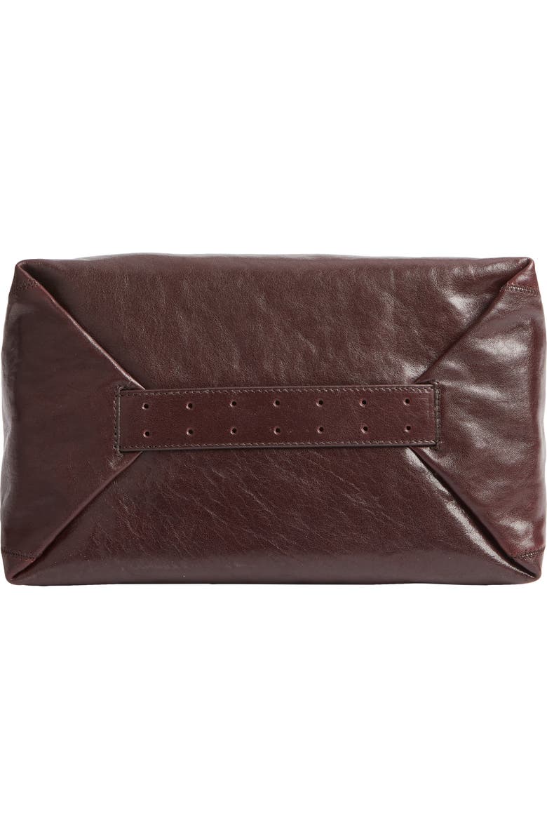 Lemaire Small Belted Leather Hobo Bag, Alternate, color, Chianti