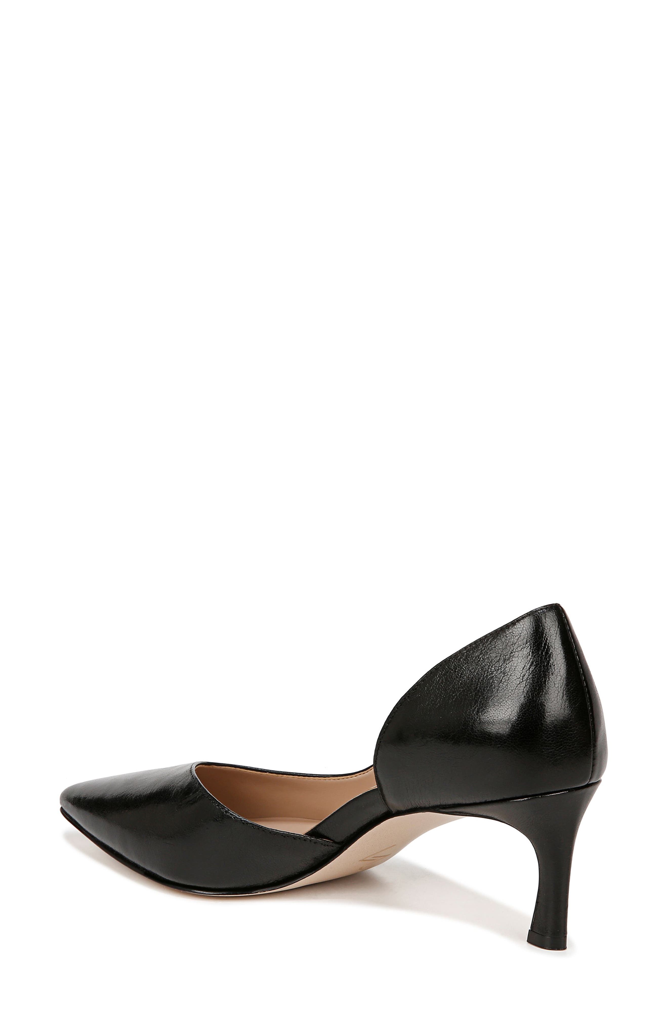 27 EDIT Naturalizer Faith Half d'Orsay Pointed Toe Pump, Alternate, color, Black Leather